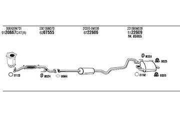 Výfukový systém WALKER NI55019