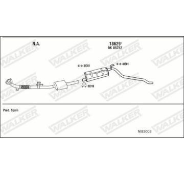Výfukový systém WALKER NI83003