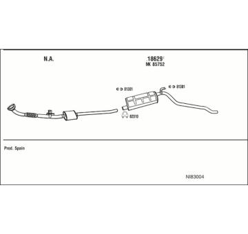 Výfukový systém WALKER NI83004