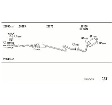 Výfukový systém WALKER NIH15470