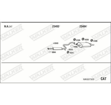 Výfukový systém WALKER NIK007303