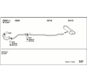 Výfukový systém WALKER NIK011136D