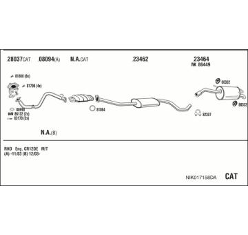 Výfukový systém WALKER NIK017158DA