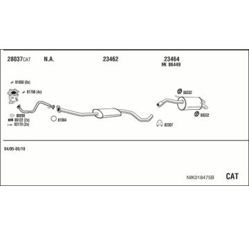 Výfukový systém WALKER NIK018475B