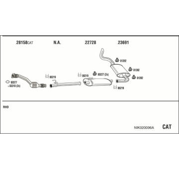 Výfukový systém WALKER NIK020096A