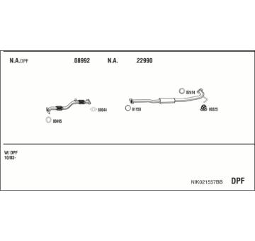 Výfukový systém WALKER NIK021557BB