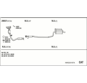 Výfukový systém WALKER NIK023197A