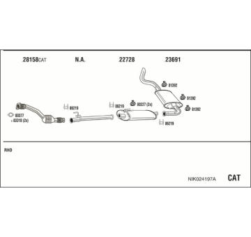 Výfukový systém WALKER NIK024197A