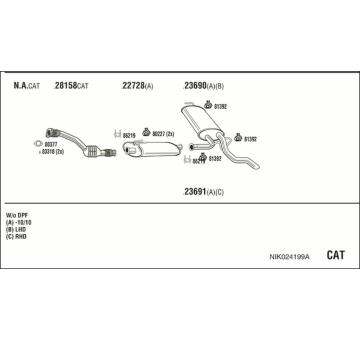 Výfukový systém WALKER NIK024199A