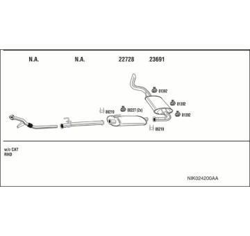 Výfukový systém WALKER NIK024200AA