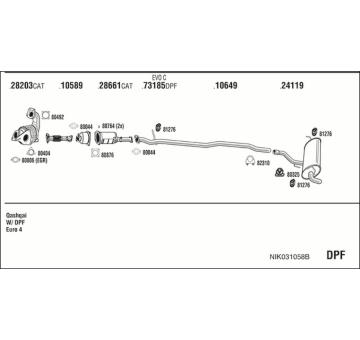 Výfukový systém WALKER NIK031058B