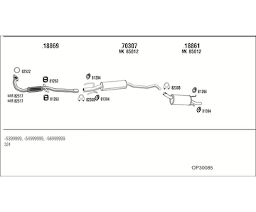 Výfukový systém WALKER OP30085
