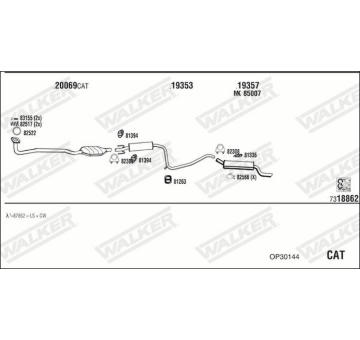 Výfukový systém WALKER OP30144