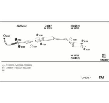 Výfukový systém WALKER OP30157