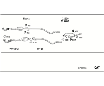 Výfukový systém WALKER OP30178