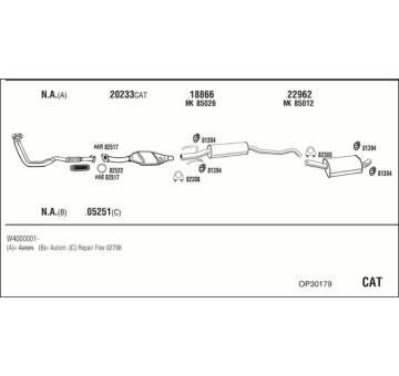 Výfukový systém WALKER OP30179