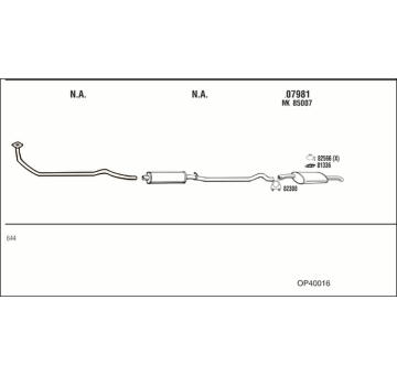 Výfukový systém WALKER OP40016