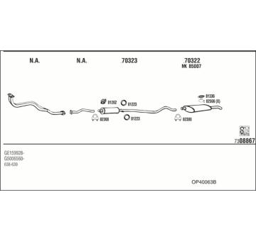 Výfukový systém WALKER OP40063B