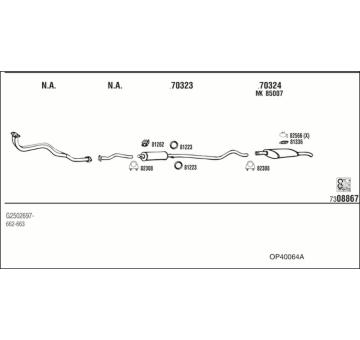 Výfukový systém WALKER OP40064A