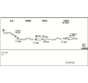Výfukový systém WALKER OP40070B