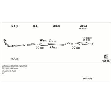 Výfukový systém WALKER OP40075