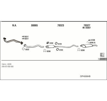 Výfukový systém WALKER OP40084B