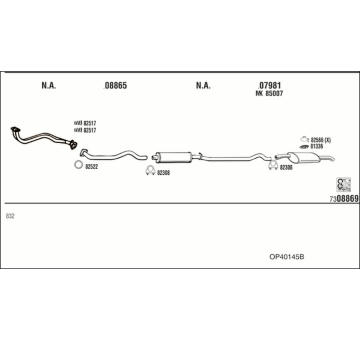 Výfukový systém WALKER OP40145B