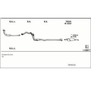 Výfukový systém WALKER OP40154