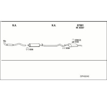 Výfukový systém WALKER OP40240