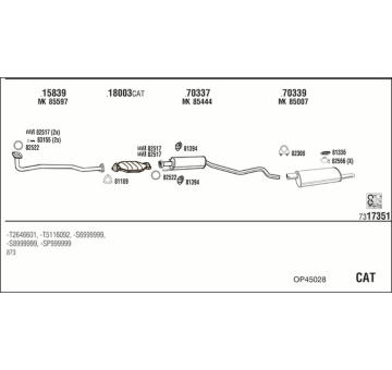 Výfukový systém WALKER OP45028