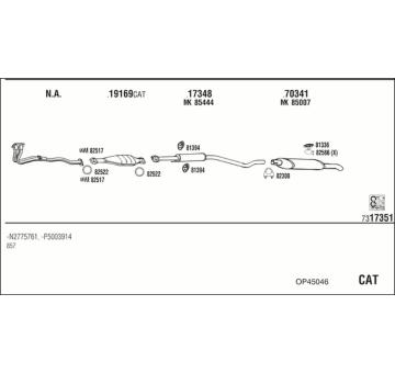 Výfukový systém WALKER OP45046