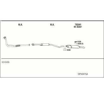 Výfukový systém WALKER OP45075A