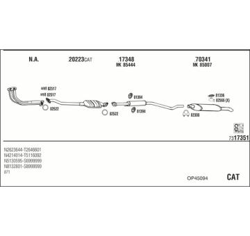 Výfukový systém WALKER OP45094