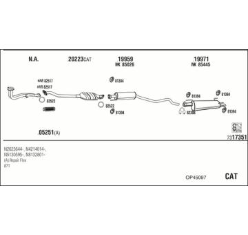Výfukový systém WALKER OP45097