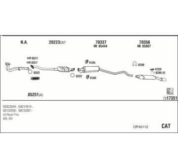 Výfukový systém WALKER OP45112
