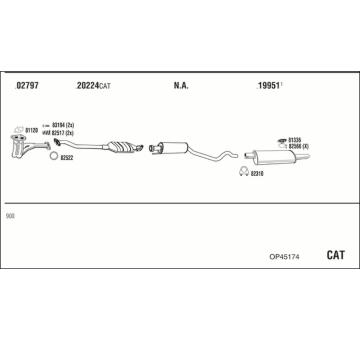 Výfukový systém WALKER OP45174