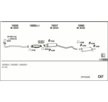 Výfukový systém WALKER OP45208