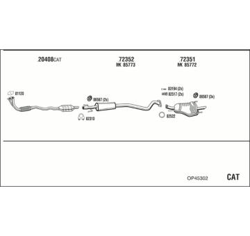 Výfukový systém WALKER OP45302