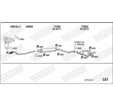 Výfukový systém WALKER OP45331