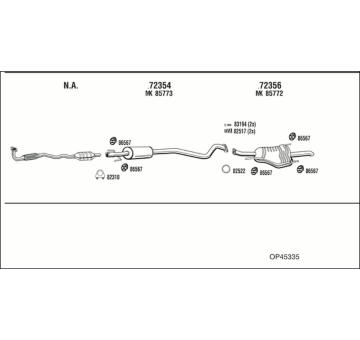 Výfukový systém WALKER OP45335