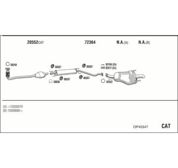 Výfukový systém WALKER OP45347