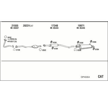 Výfukový systém WALKER OP45354