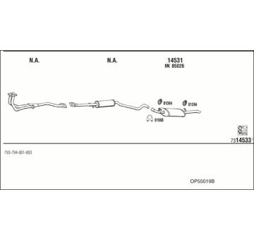 Výfukový systém WALKER OP55019B