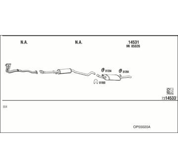 Výfukový systém WALKER OP55020A