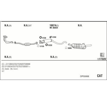 Výfukový systém WALKER OP55068