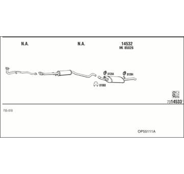 Výfukový systém WALKER OP55111A