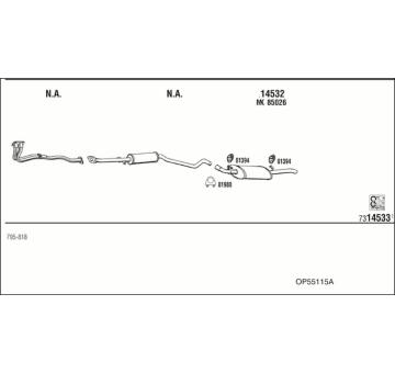 Výfukový systém WALKER OP55115A