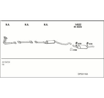 Výfukový systém WALKER OP55116A