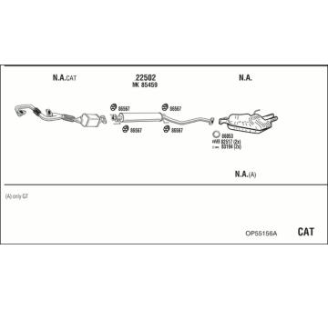 Výfukový systém WALKER OP55156A