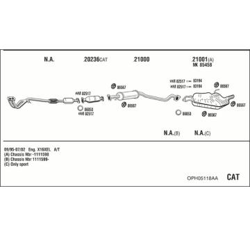 Výfukový systém WALKER OPH05118AA